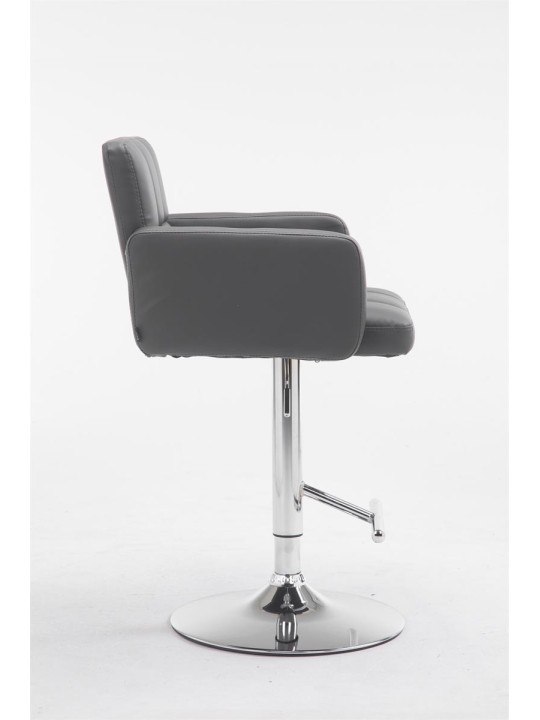 Scaun de bar Los Angeles imitatie piele C, gri
