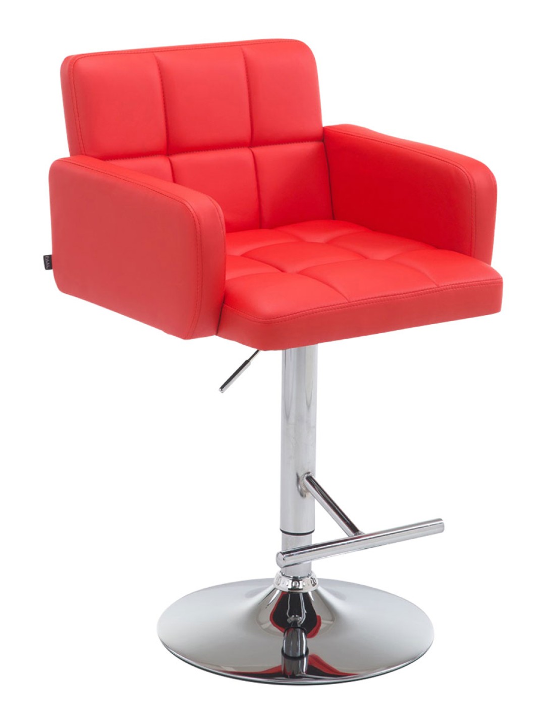 Scaun de bar Los Angeles imitatie piele C, roșu