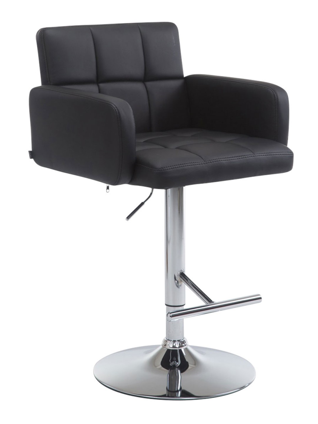 Scaun de bar Los Angeles imitatie piele C, negru