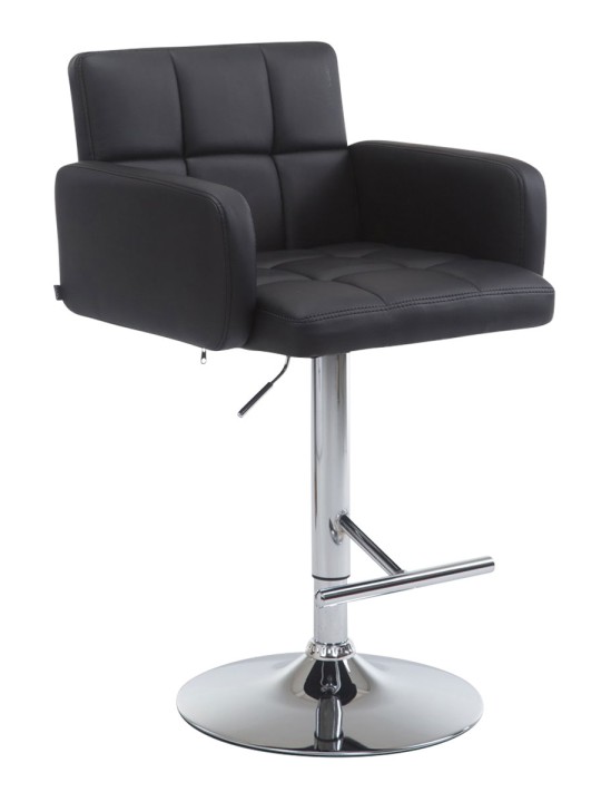 Scaun de bar Los Angeles imitatie piele C, negru