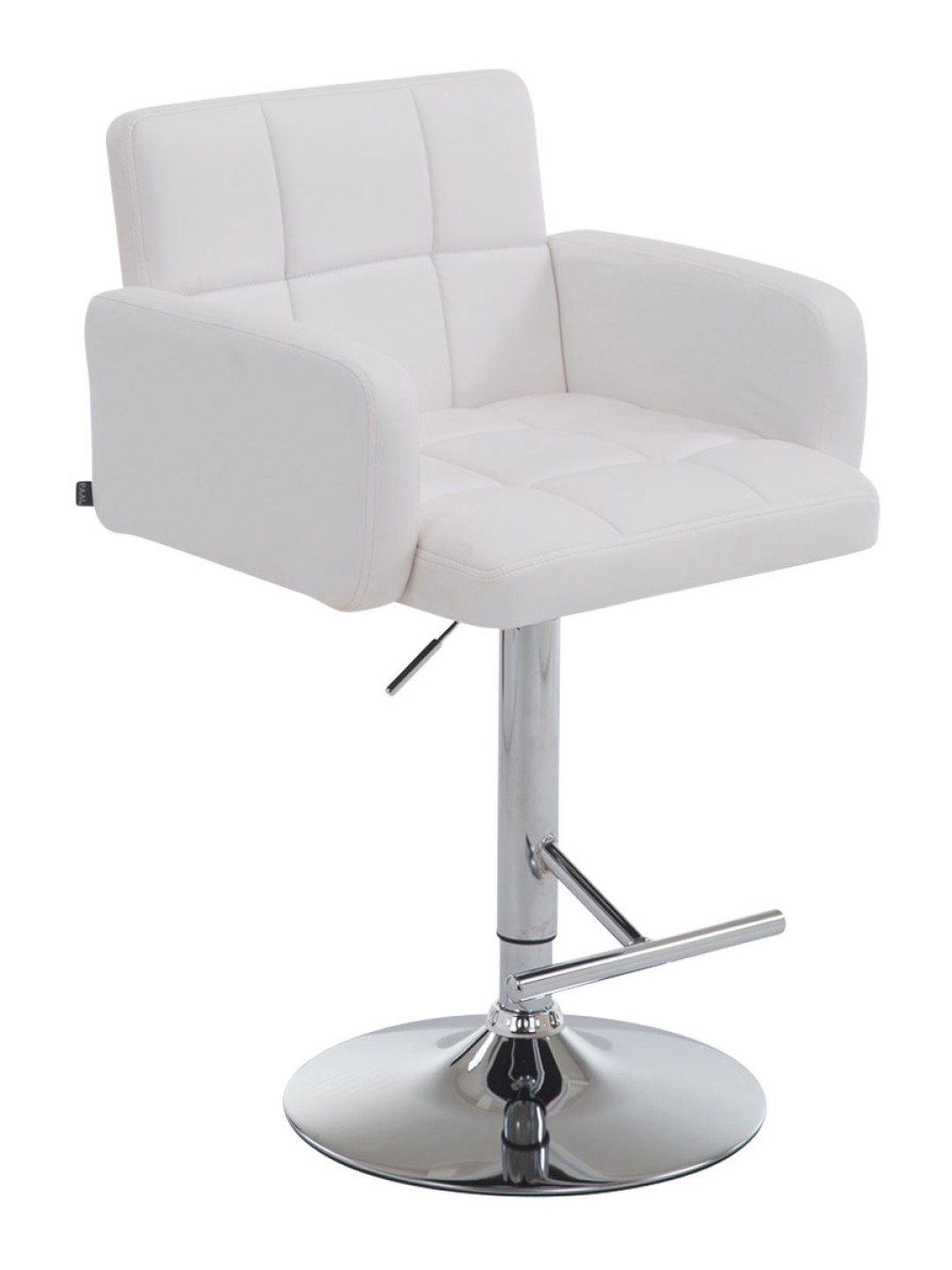 Scaun de bar Los Angeles imitatie piele C, alb