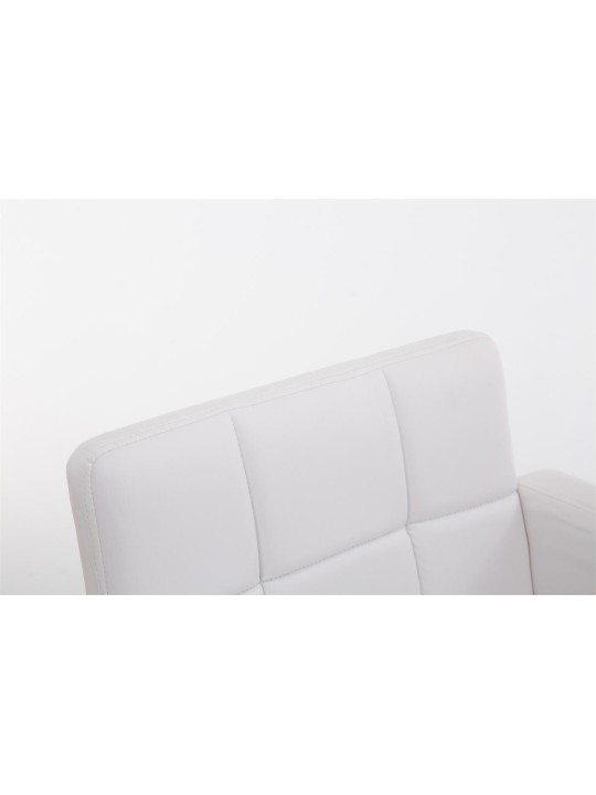 Scaun de bar Los Angeles imitatie piele C, alb
