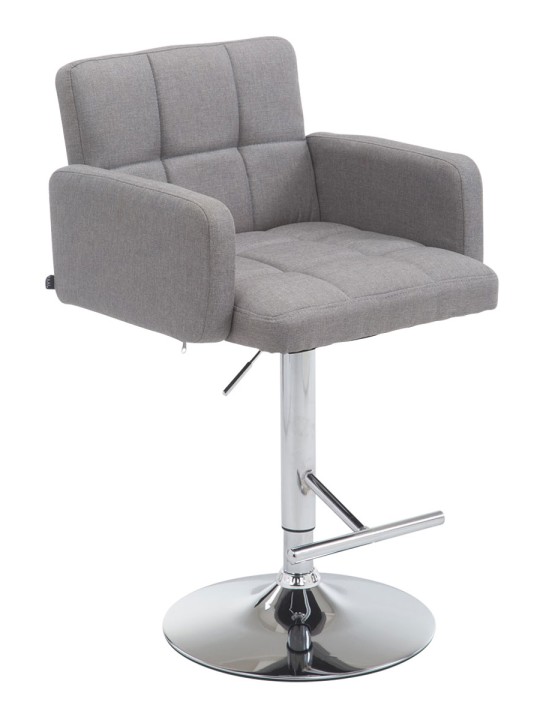 Scaun de bar țesătură Los Angeles C, gri