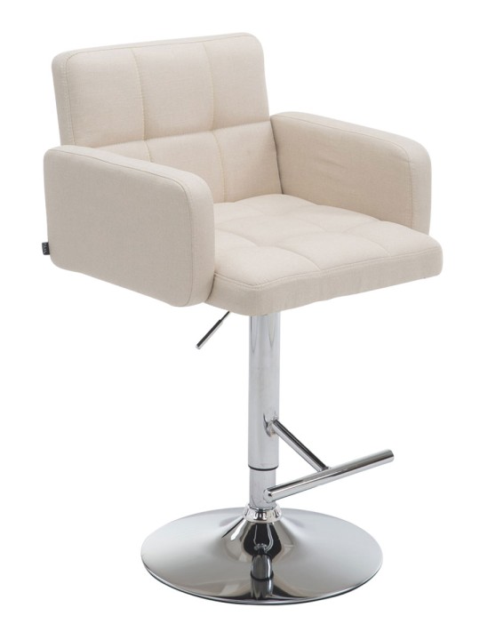 Scaun de bar țesătură Los Angeles C, crem