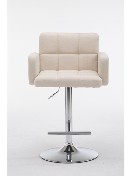 Scaun de bar țesătură Los Angeles C, crem