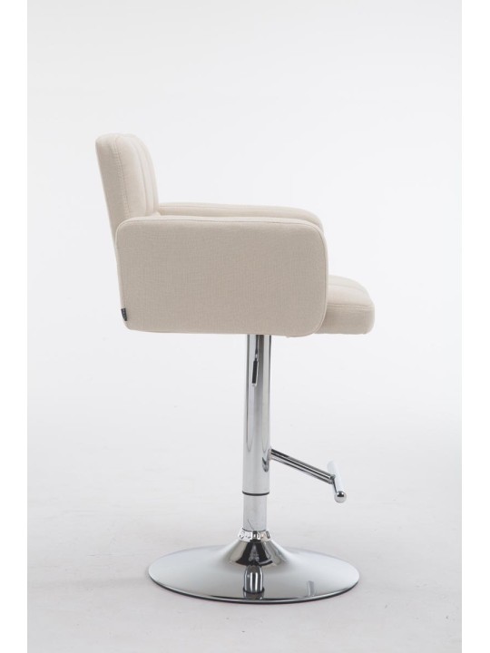 Scaun de bar țesătură Los Angeles C, crem