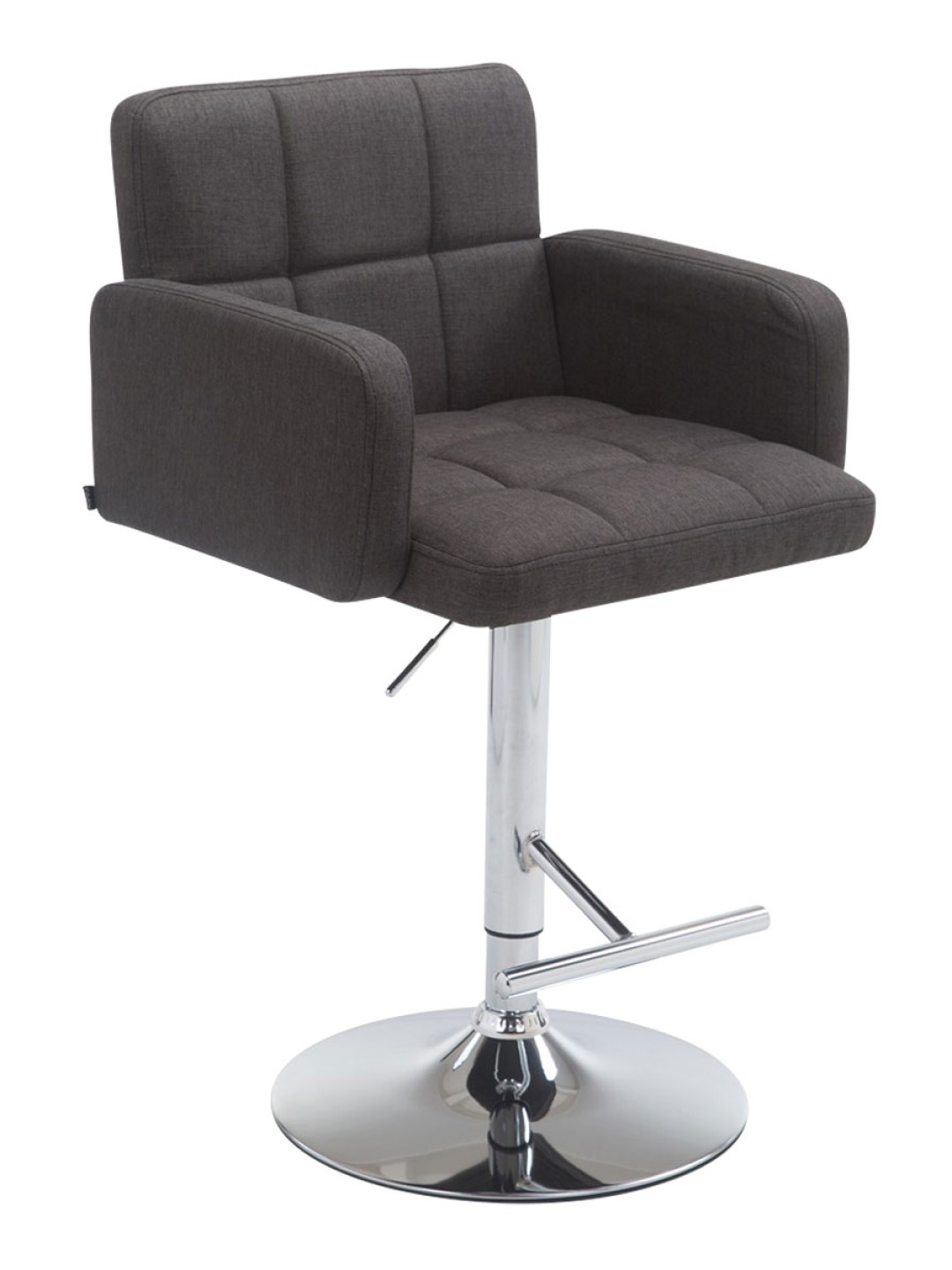 Scaun de bar țesătură Los Angeles C, gri închis