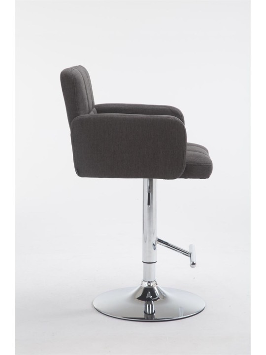 Scaun de bar țesătură Los Angeles C, gri închis