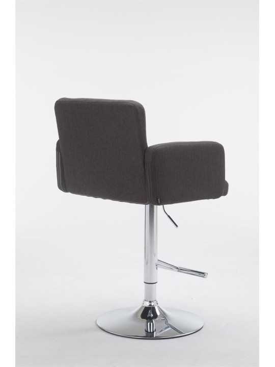 Scaun de bar țesătură Los Angeles C, gri închis
