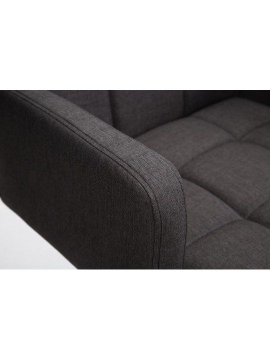 Scaun de bar țesătură Los Angeles C, gri închis