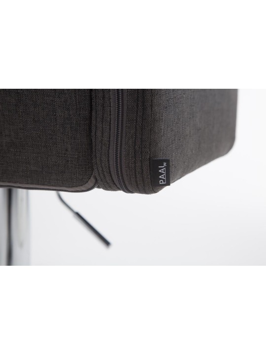 Scaun de bar țesătură Los Angeles C, gri închis