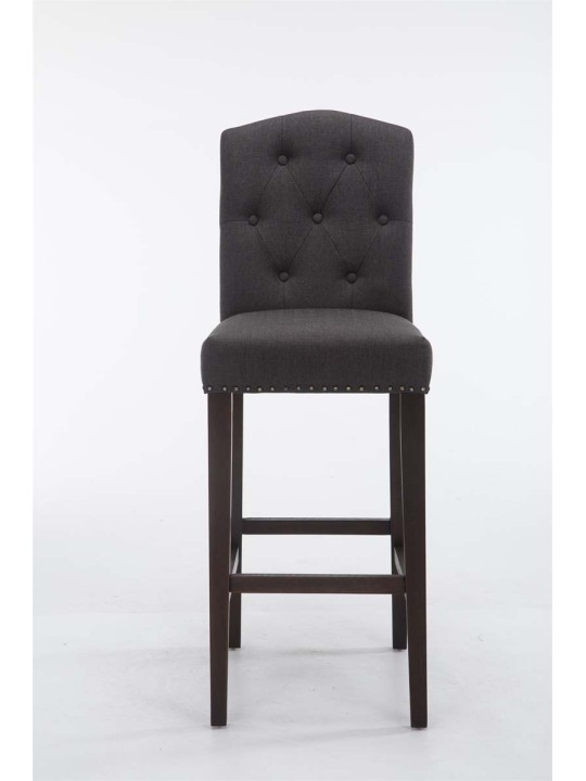 Scaun de bar Louise stofa antic, gri închis