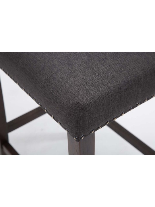 Scaun de bar Louise stofa antic, gri închis