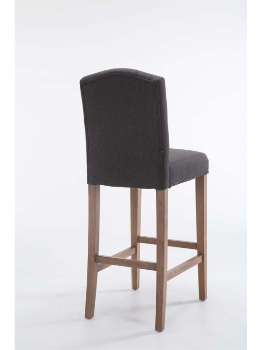 Scaun de bar Louise stofa antic-luminoasa, gri închis