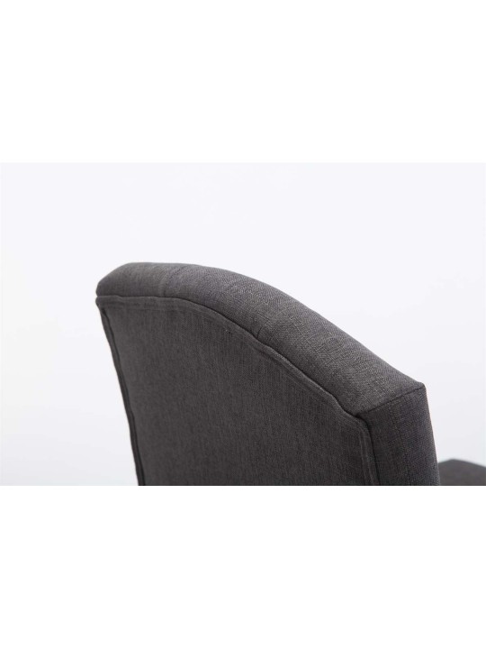 Scaun de bar Louise stofa antic-luminoasa, gri închis