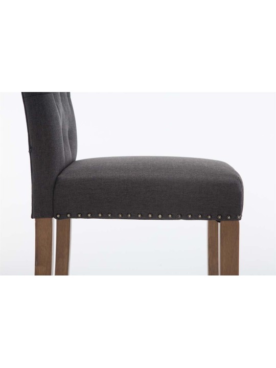 Scaun de bar Louise stofa antic-luminoasa, gri închis