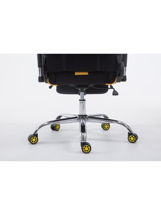 Scaun de birou Racing Tesatura Limit V2 cu suport pentru picioare, negru/galben