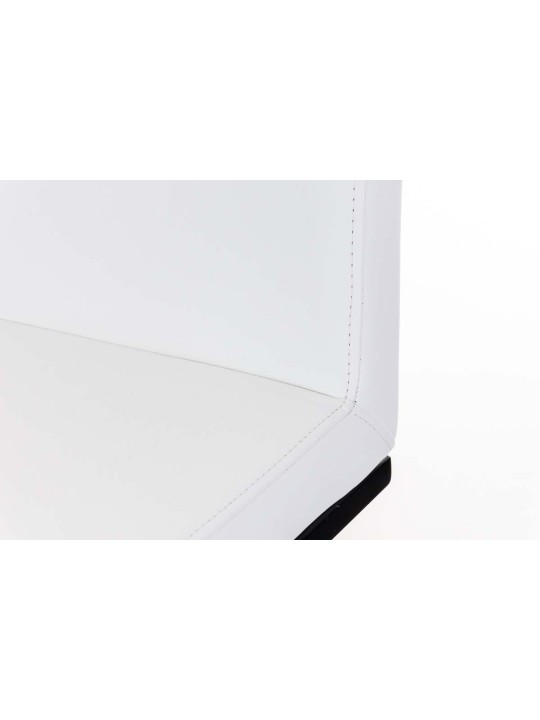 Scaun de bar Panama B imitatie piele, alb