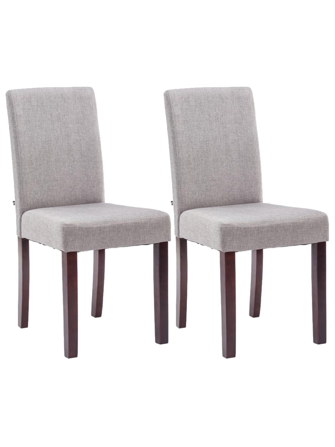 Set 2 scaune de sufragerie Ina stofa cappuccino, gri deschis