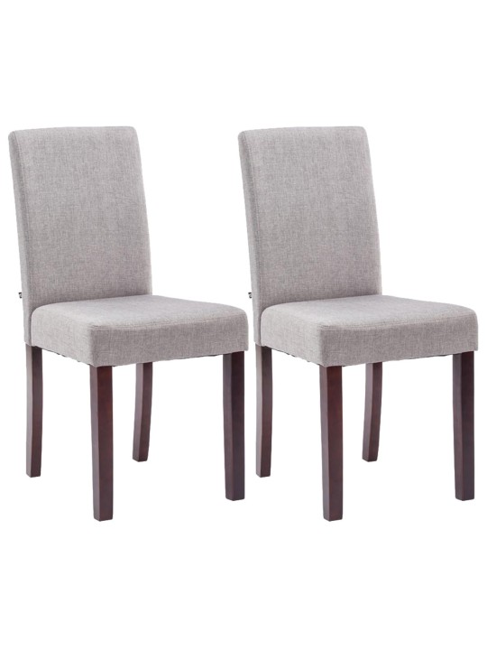 Set 2 scaune de sufragerie Ina stofa cappuccino, gri deschis Set 2 scaune de sufragerie Ina stofa cappuccino, gri deschis