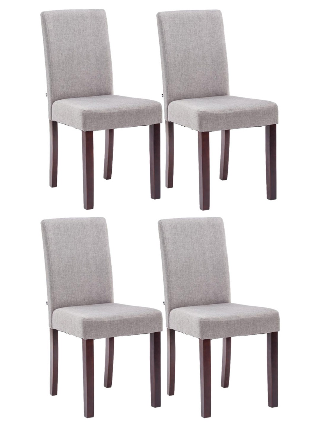 Set 4 scaune de sufragerie Ina stofa cappuccino, gri deschis