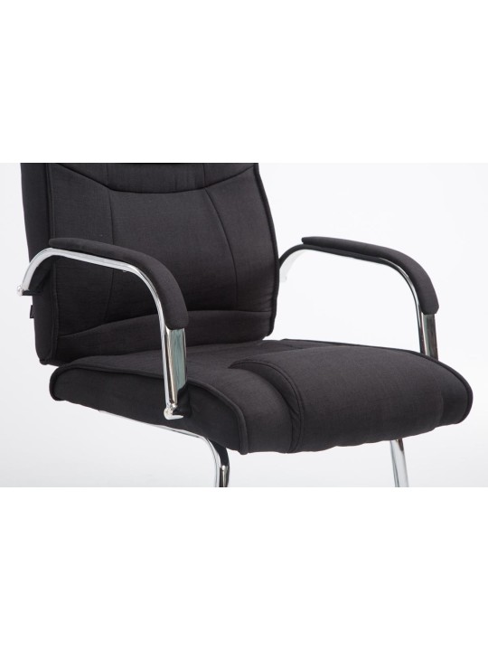 Scaun vizitator stofa Attila, negru