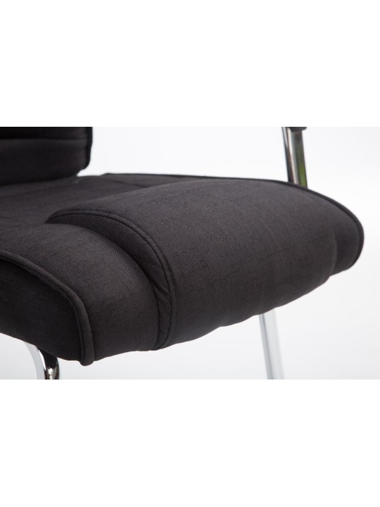 Scaun vizitator stofa Attila, negru