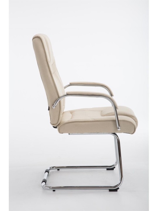 Scaun vizitator stofa Attila, crem