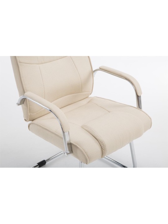 Scaun vizitator stofa Attila, crem