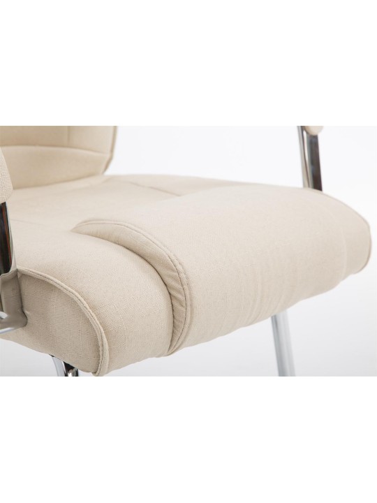 Scaun vizitator stofa Attila, crem