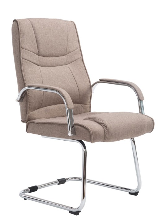 Scaun vizitator stofa Attila, taupe