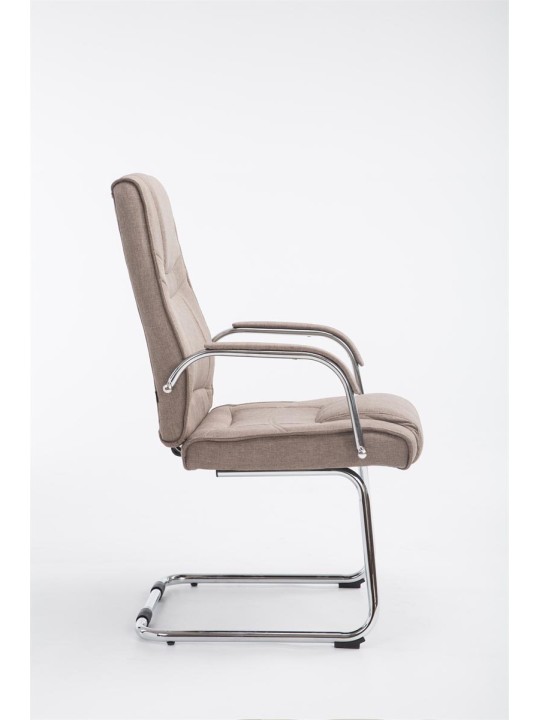 Scaun vizitator stofa Attila, taupe