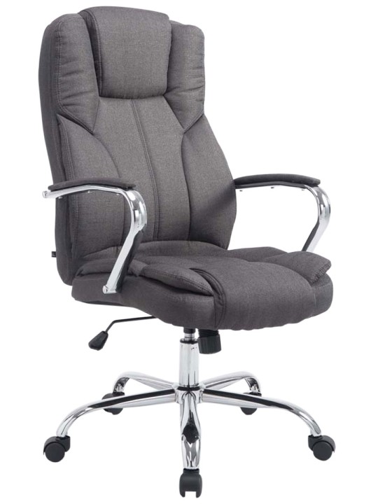 Scaun de birou BIG Xanthos stofa V2, gri închis