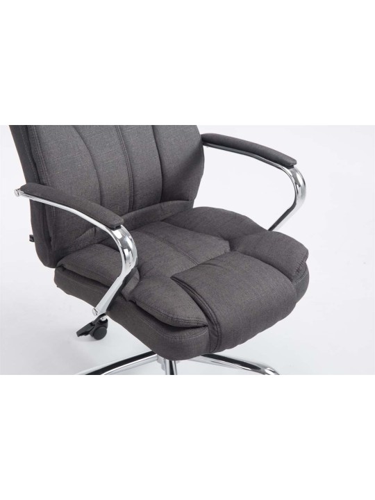 Scaun de birou BIG Xanthos stofa V2, gri închis