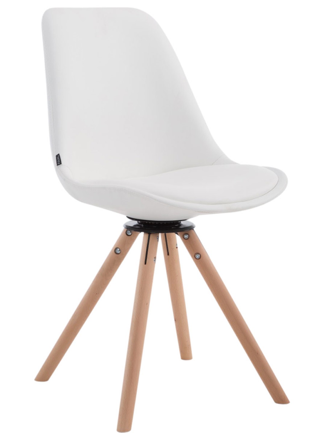 Scaun vizitator Calais Rotativ Natura Rotund, alb