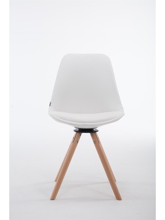 Scaun vizitator Calais Rotativ Natura Rotund, alb