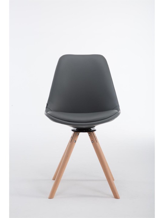 Scaun vizitator Calais Rotativ Natura Rotund, gri