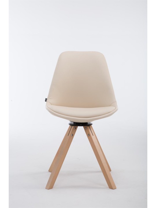 Scaun vizitator Calais pivotant Natura Square, crem