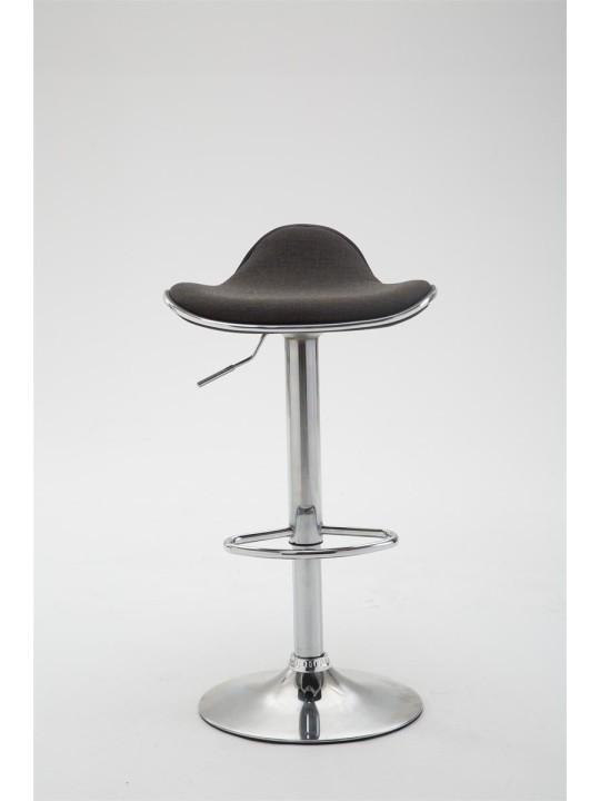 Scaun de bar Shanghai stofa crom, gri închis