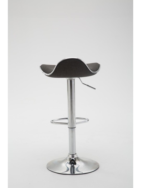 Scaun de bar Shanghai stofa crom, gri închis