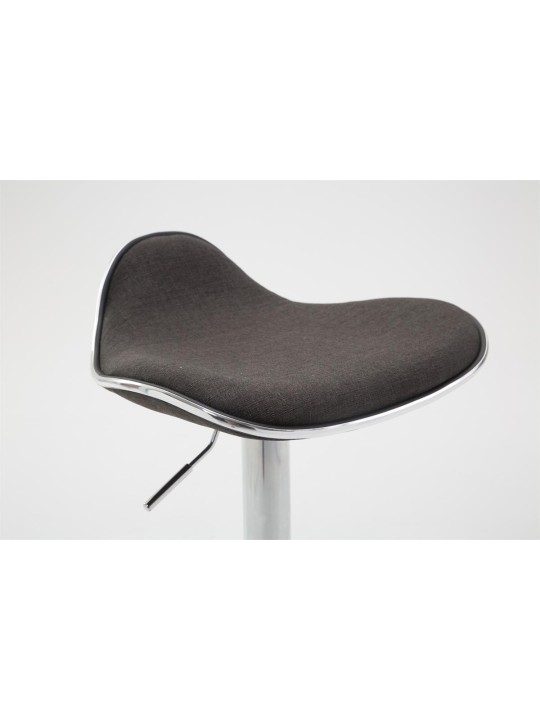 Scaun de bar Shanghai stofa crom, gri închis