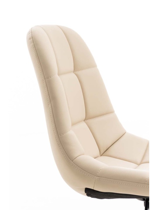 Scaun de birou din imitatie piele Emil, crem