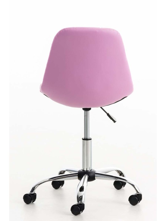 Scaun de birou din imitatie piele Emil, roz