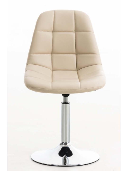 Scaun Emil imitatie piele, crem