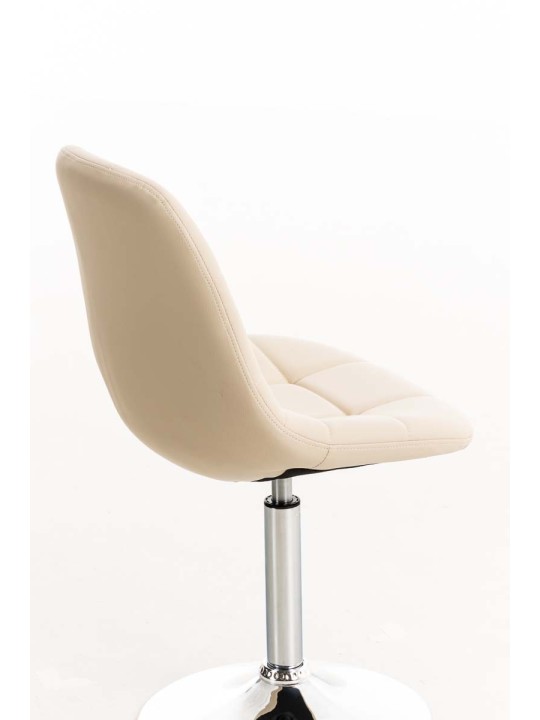 Scaun Emil imitatie piele, crem