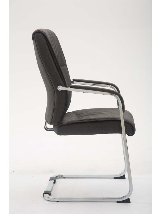 Scaun vizitator XL țesătură Anubis, gri închis