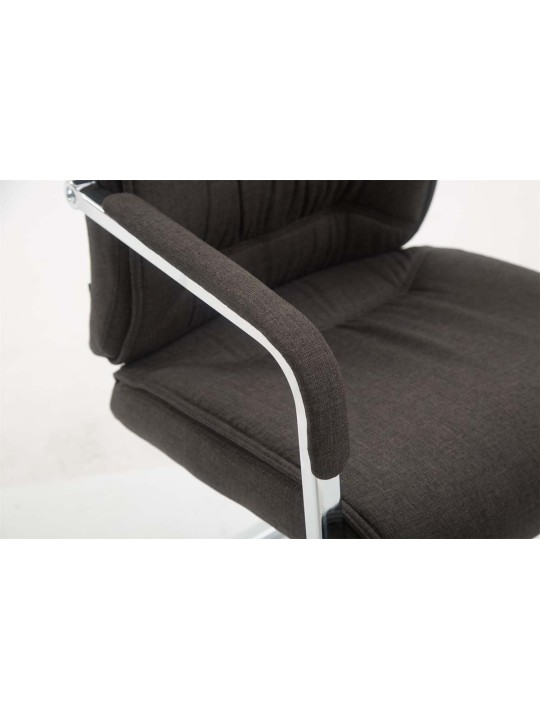 Scaun vizitator XL țesătură Anubis, gri închis