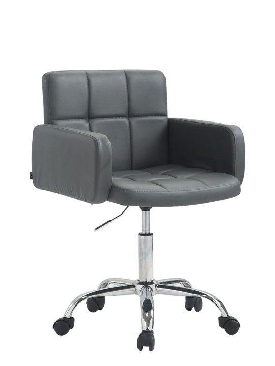 Scaun de lucru Los Angeles imitatie piele, gri