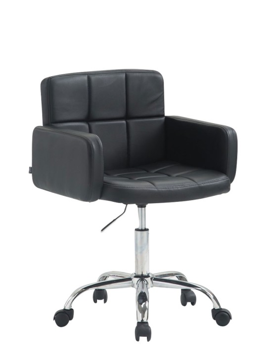 Scaun de lucru Los Angeles imitatie piele, negru