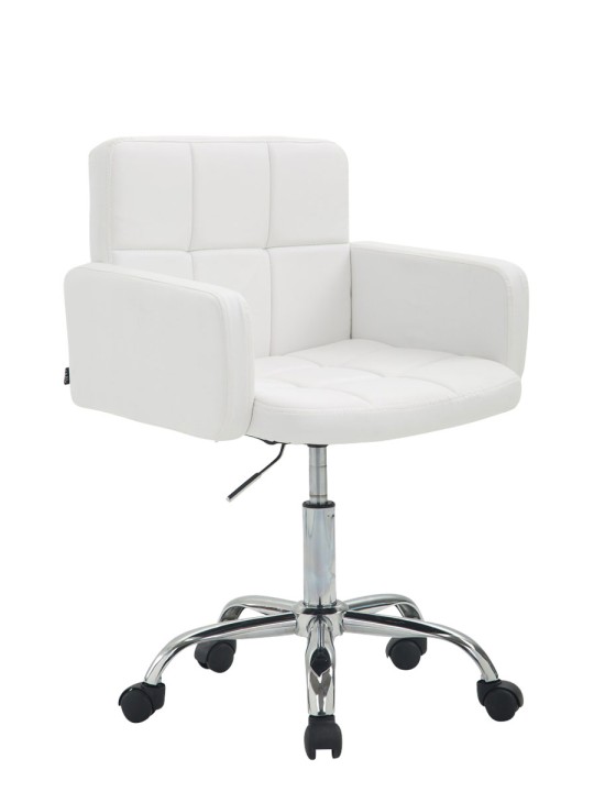Scaun de lucru Los Angeles imitatie piele, alb Scaun de lucru Los Angeles imitatie piele, alb